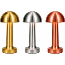 Orden Yaşam Şarjlı Masa Lambası Mantar Lamba-Gold