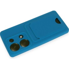Ankaverse®   Redmi Note 13 Pro 4g Kılıf Kelvin Kartvizitli Silikon - Mavi