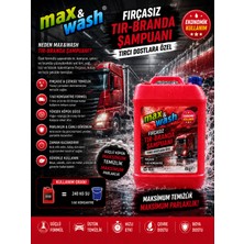 Max&wash 4 kg Fırçasız Tır-Branda Şampuanı – 1/60 Konsantre – Fırçasız Oto Yıkama ve Branda Temizleyici