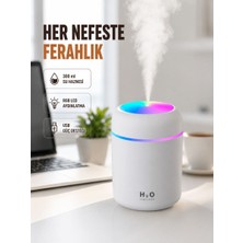 Abs Gövdeli 300ML USB Nemlendirici – Beyaz, Gri, Pembe Renk
