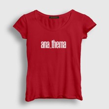 Presmono Kadın Kırmızı New Anathema T-Shirt