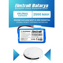 Electroll Xiaomi Vacuum Mop G1 2in1 Essential Batarya (Orijinal Kapasite) 2500mah Robot Süpürge Pili MJSTG1
