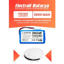 Electroll Xiaomi Mi Vacuum Mop G1 2in1 Essential Uyumlu Batarya (YÜKSEK KAPASİTE) 2800mah Robot Süpürge Pili