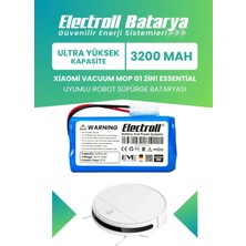 Electroll Xiaomi Vacuum Mop G1 2in1 Essential Batarya (ULTRA YÜKSEK KAPASİTE) 3200mah Robot Süpürge Pili MJSTG1