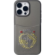 Covpor Santa Barbara Polo Racquet Club iPhone 15 Pro Max Kılıf Abner Içi Süet Nakış Desenli Kartvizitli Kapak