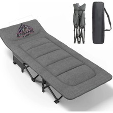 1001 Konfor Ultralight Kampet Portatif Kamp Yatağı Gri - 190X68X35CM