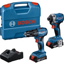 1001 Gdr 18V-215 + Gsb 185-LI (2x 2.0AH Akü, Gal 18V-20 Şarj Cihazı, L- Case Içinde)