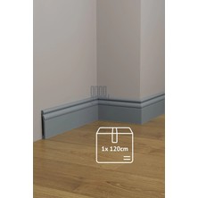 Evime Decor Açık Gri 10CM Süpürgelik 1 Boy 120 Cm, Polimer Ev Duvar Zemin Dekorasyonu