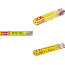 1001 Koroplast Mutfak Paketi (Streç Film 15 M + Alüminyum Folyo 8 M + Hazır Kesilmiş Pişirme Kağıd