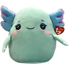 1001 Squishy Beanies - Charlie L'axolotl, Mavi Gözlü Yumuşak Peluş Yastık, Büyükler ve Küçükler
