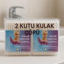 1001 2 Kutu Kulak Çöpü Pamuklu Kulak Temizleme Çubuğu
