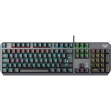 1001 F2066 Blue Switch Rgb Makrolu Kablolu Gaming Türkçe Mekanik Oyuncu Klavyesi