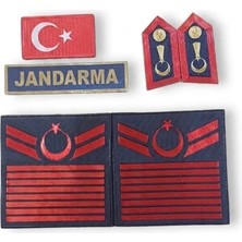 Asayiş 8 Kademe Bayrak Spolet Jandarma Yazı 4 Lü Set