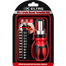 Timion 10IN1 Silikon Sap - Cr-V Cırcırlı Tornavida Bits Seti Ph1-Ph2-Ph-3 - Pz1-Pz2-Pz3 Manyet�