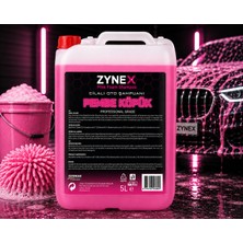 Zynex Pembe Köpüklü Cilalı Oto Şampuanı 5 Litre (Yoğun Konsantre)