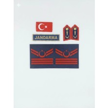 Asayiş 3 Kademe Bayrak Spolet Jandarma Yazı 4 Lü Set