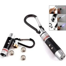 Egecen El Feneri Anahtarlık Işıklı Anahtarlık 3 Fonksyonlu Lazer LED Fener