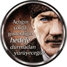 Açtığın Yolda Gösterdiğin Hedefe Atatürk Cırtlı 3D Arma