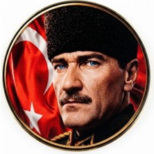 Ay Yıldızlı ve Üniformalı Atatürk Cırtlı 3D Arma