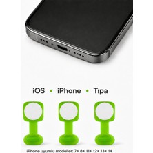 Emre Bilişim iphone 11+12+13+14UYUMLU Yapışkanlı Tıpa Telefon  C Şarj Portu Toz Tıpası – Cihaz Koruyucu Esnek Tıpa (3ADET Sarı