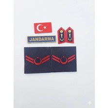 Asayiş Uzman Çavuş Bayrak Spolet Jandarma Yazı 4 Lü Set