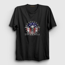 Presmono Unisex Siyah Flag Avenged Sevenfold T-Shirt