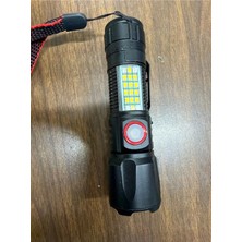Q-Max PS-2306C Ultra Güçlü USB Şarjlı Polis El Feneri 1000 Lümen