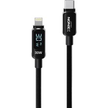 1001 Type-C To Lightning iPhone Şarj Kablosu | 30W Pd Hızlı Şarj 2m LED Örgü 480MBPS X6427