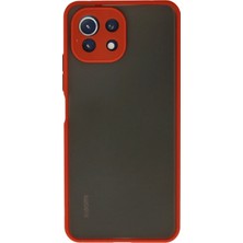 Ankaverse®   Mi 11 Lite Kılıf Montreal Silikon Kapak - Kırmızı