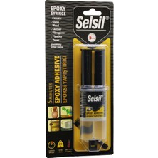 Hace Bazaar Selsil Epoxy Syrınge Adhesive Şırınga Epoksi Yapıştırıcı 28GR. Alüminyum - Cam - Porselen - Seramik - Ahşap - Metal (K95)