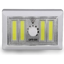 Get Store 4 Ledli Pilli LED Lamba Güç Ayarlı LED Portatif Lamba LED Işık - Mıknatıslı Yapışkanlı