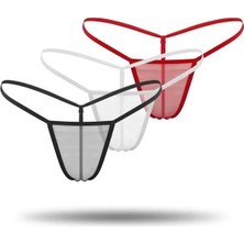 Get Store 3'lü Renkli Transparan Tül String Tanga