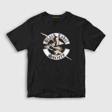 Presmono Unisex Çocuk Siyah Hammer Black Label Society T-Shirt
