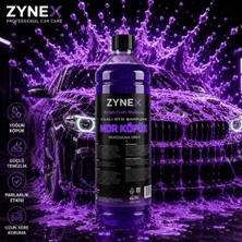 Zynex Professional Cilalı Oto Şampuanı 1l - Mor Köpük Etkili, Ph Nötr Yüksek Parlaklık ve Boya Koruma