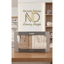 Get Store Özdilek Paisley Bej  Bej Aile Seti Bornoz