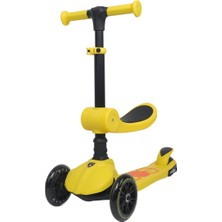 Get Store L52IN1-Y Lamborghini Lisanslı Katlanır Oturaklı Işıklı Scooter Sarı