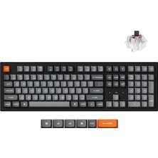 1001 K10 Max Rgb Full Size Mekanik Red Switch 2.4 Ghz Kablosuz Ingilizce Siyah Klavye