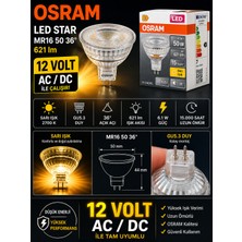 Avarson (1 Adet) Ledvance 12V Ac/dc 6.1W (50W) 2700K (Sarı Işık) Gu5.3 Duylu LED Çanak Ampul