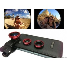 Get Store Balık Gözü Lens Fish Eye 3 Wide Geniş Açılı Makro Telefon Lensi