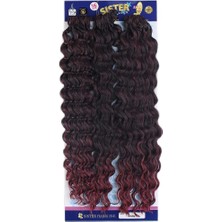 Egecen Afro Dalgası /siyah Kızıl Ombreli 1b/bg