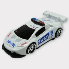 Egecen Metal Mini Polis Arabası 8 cm - Polis - 3 - 1 Adet