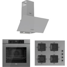 Ferre Flowart Serisi (QBL63CPR-SS208-D088) Ankastre Set