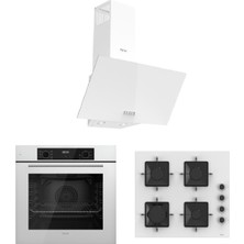 Ferre Flowart Serisi (QBL63CB-SS206-D087) Ankastre Set