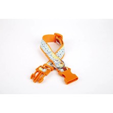 Flood Medical Pati Desenli Dokuma Köpek Boyun Tasması 3 cm x 36-60 cm Turuncu