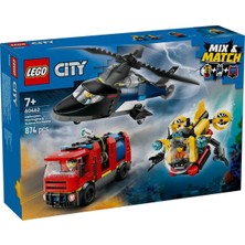 Get Store 60462 LEGO City Helikopter, Itfaiye Kamyonu ve Denizaltı 874 Parça +7 Yaş