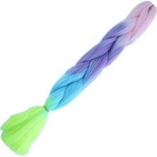 Egecen Afrika Örgülük Ombreli Sentetik 100 Gr. / Şeker Pembe / Mor / Açık Mavi / Neon Sarı