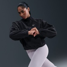 Nike One Therma-Fıt Hz Top Polar Oversıze Kadın Siyah Sweatshirt-Sportxstore