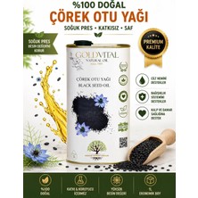 Gold Vital Çörekotu Yağı 1 Lt - Soğuk Sıkım, Saf & Doğal Ürün