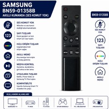AŞIK STORE Samsung BN59-01358B Akıllı Tv Kumandası – Netflix, Prime Video, Samsung Tv Plus Tuşlu – Ses Komutsuz