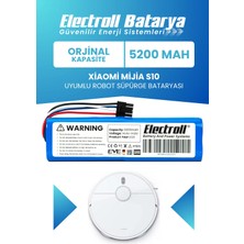 Electroll Xiaomi Mijia S10 Uyumlu Batarya (Orijinal Kapasite) 5200MAH Pil Robot Süpürge Batarya Değişimi